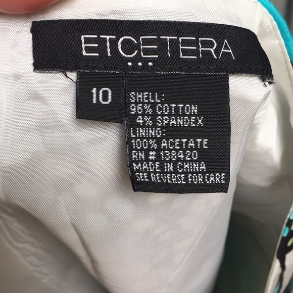 ETCETERA Blue Green Monarch Butterfly Skirt - Picture 7 of 7